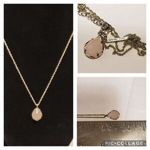 Kendra Scott Kiri Necklace Rose Pink Quartz Stone